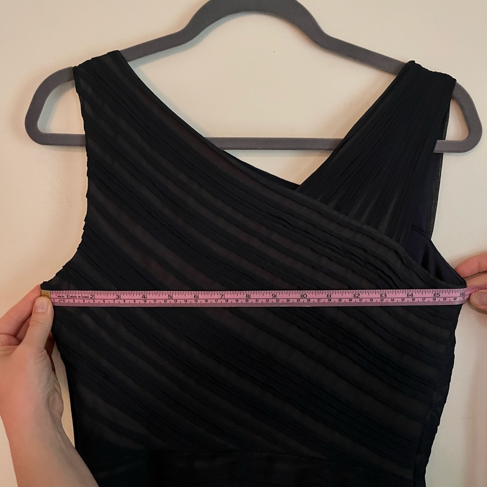 Tadashi Soji pleated navy dress, (worn one time) bought at Nordstrom for $350. - Picture 9 of 9